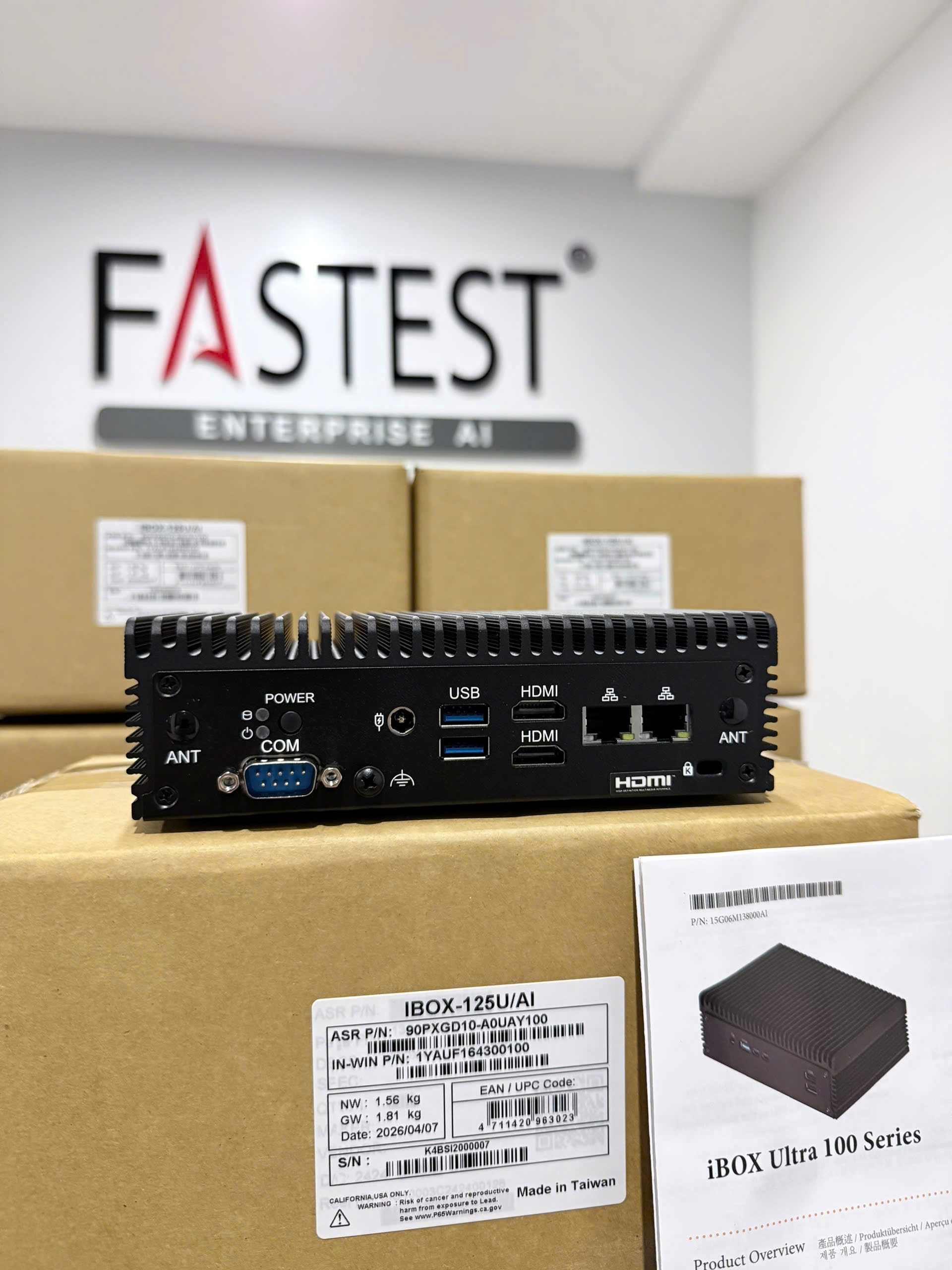 ASRock Industrial iBOX-125U/AI – Mini PC công nghiệp nhỏ gọn, mạnh mẽ cho kỷ nguyên Edge AI