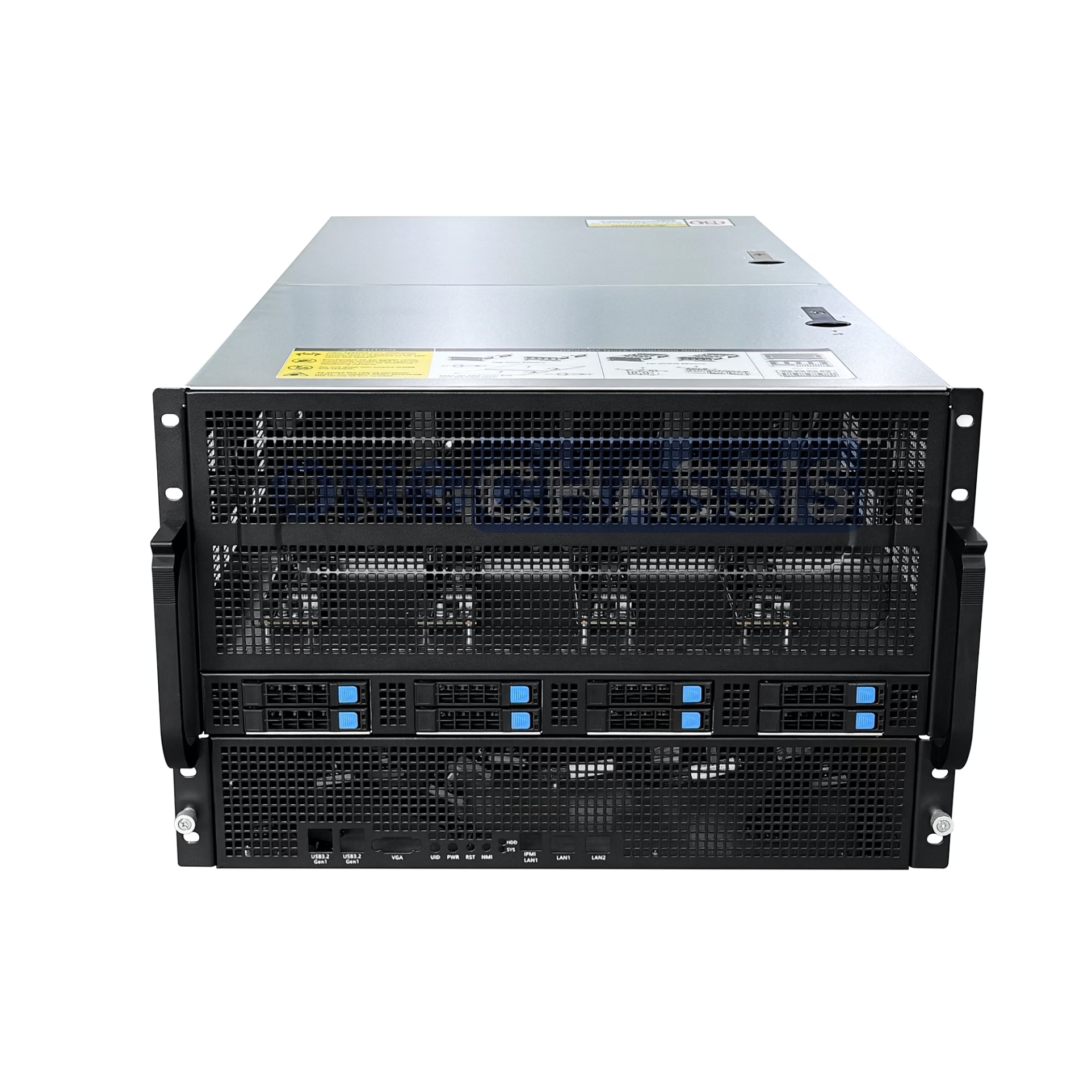 Barebone 7U cho hệ thống 8 GPU RTX 5090 hiệu năng cực cao