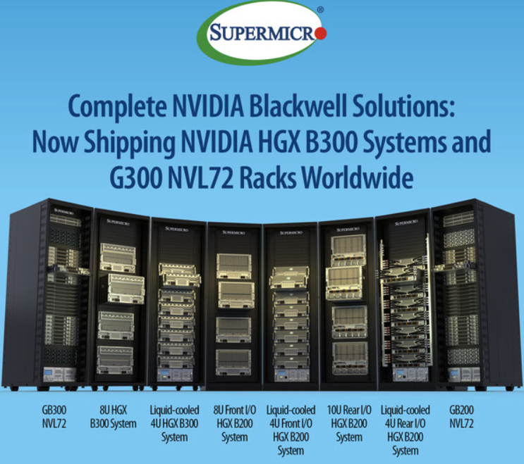 GB300 NVL72 servers của Nvidia / Super Micro